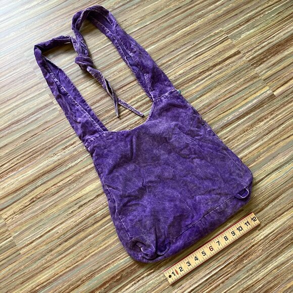 Leopards & Roses Patchwork Crossbody Hobo Bag Convertible Backpack NWT Purple - Picture 5 of 9